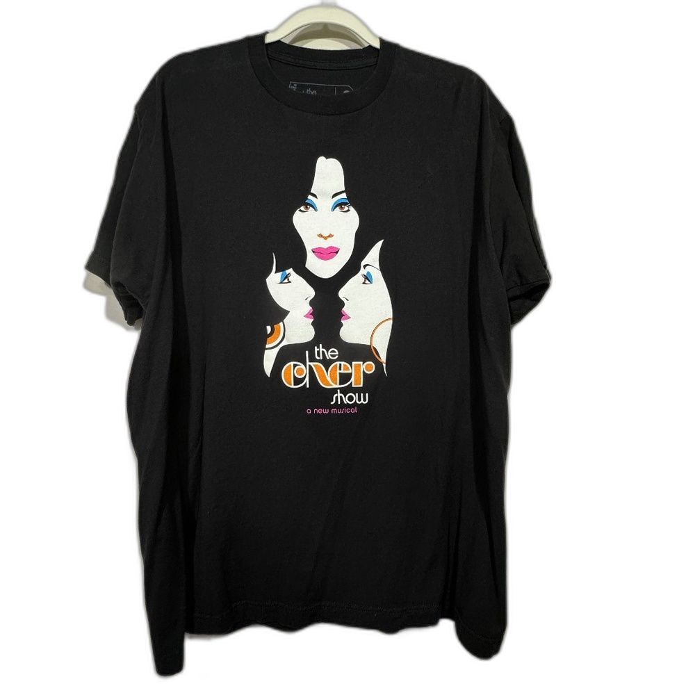Official The Cher Show Broadway Musical Graphic T-Shirt Black Adult XL